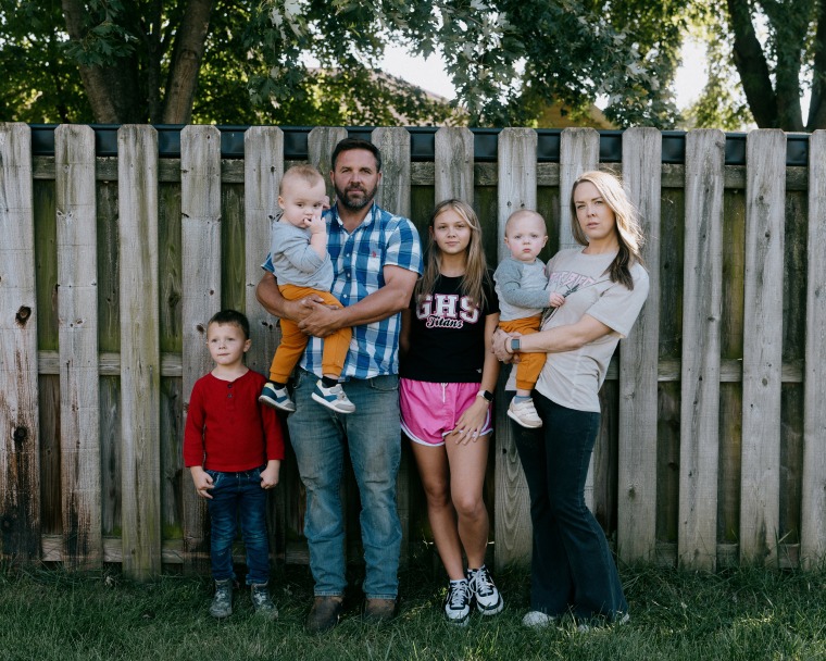 The Hurley family at their home in Springfield, Illinois.