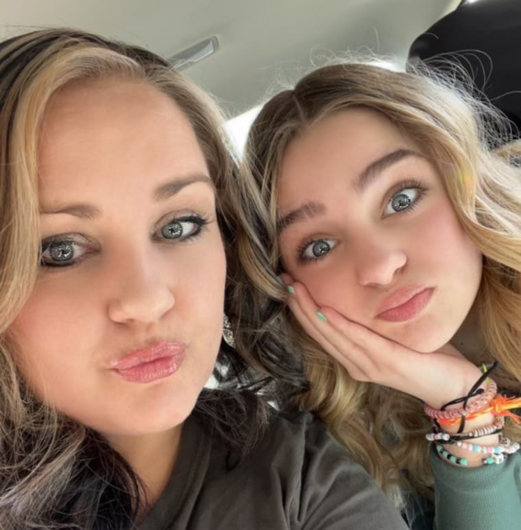 A selfie of Brittany Randall and her daughter Kamberlyn Bowler