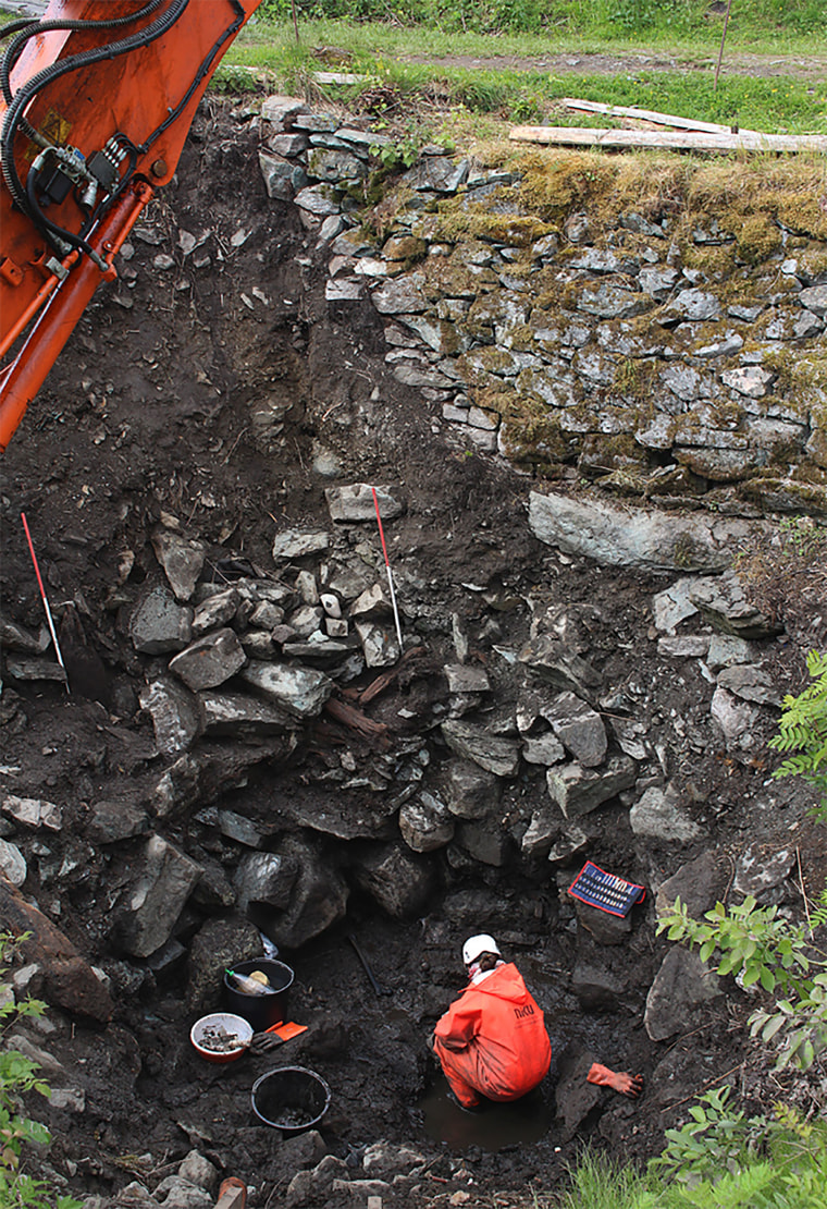 Remains of the “Well-man” from an 800-year-old Norse saga were found in a castle, researchers say.