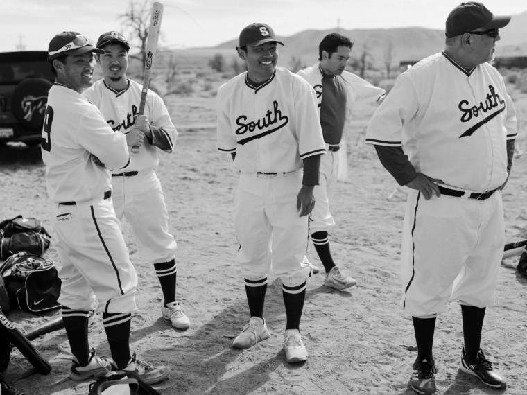 Players don the historical jerseys.