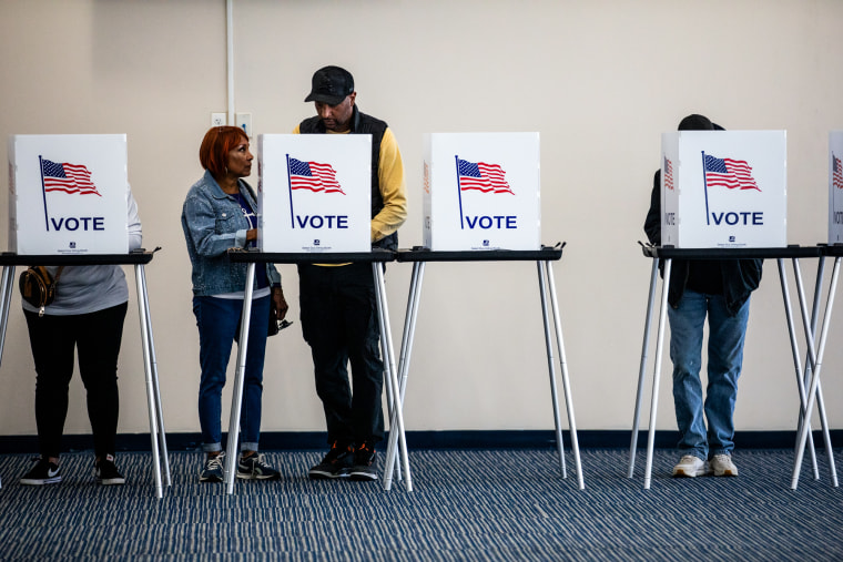 Voters cast their ballots