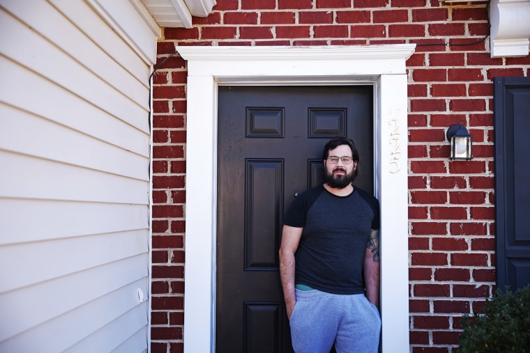 Matthew Morman at his home in Fuquay-Varina, N.C.