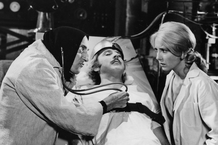 Marty Feldman, Gene Wilder and Teri Garr "Young Frankenstein."