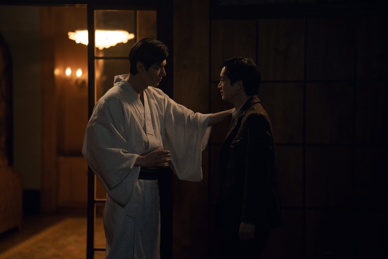 Lee Minho as Hansu and Tae Ju Kang as Noa in "Pachinko" Season 2.