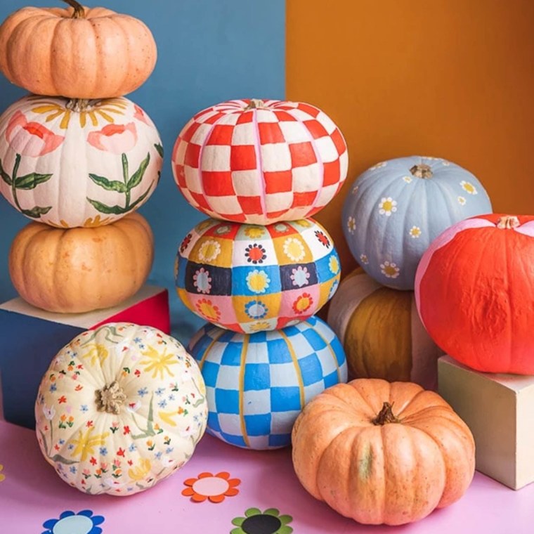 Painted mini pumpkins