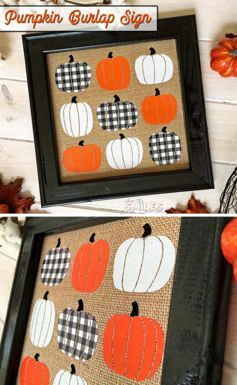 Pumpkin burlap sign