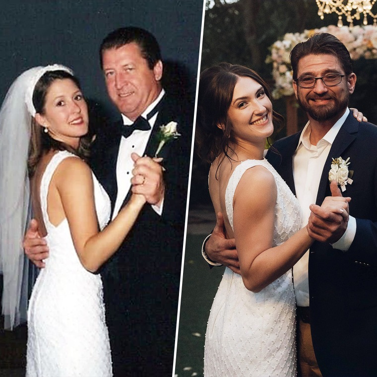 Bride Surprises Dad By Wearing Her Late Mom's Wedding Gown