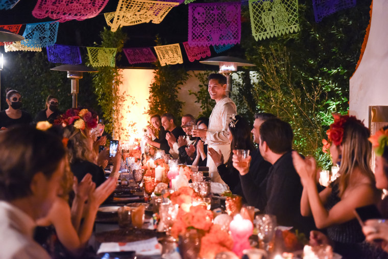 Carlos Eric Lopez celebrates his first Dia de Los Muertos dinner party with Tequila Don Julio and friends in Los Angeles in 2021.