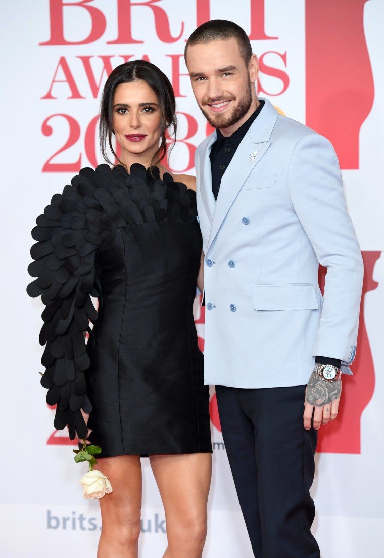 Cheryl Cole and Liam Payne at the BRIT Awards held at the O2 Arena in London on February 21, 2018.