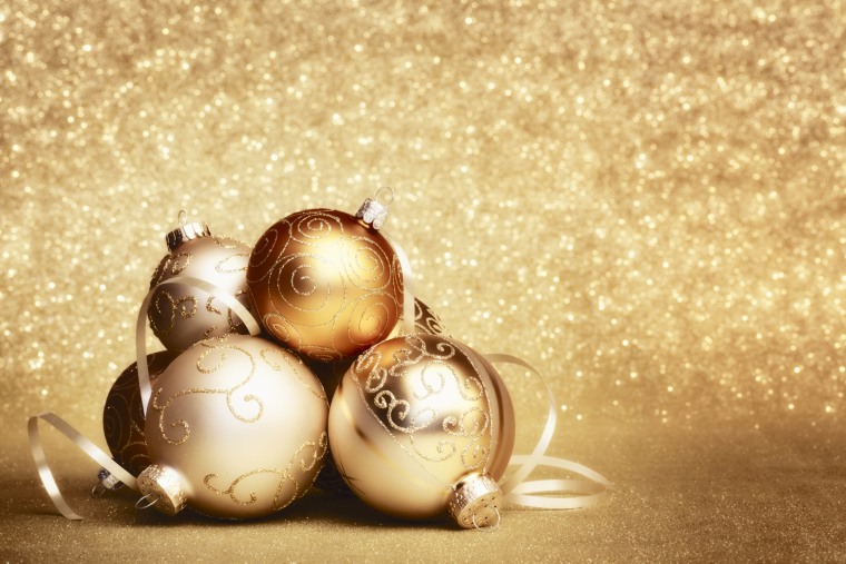 Glittery Christmas baubles