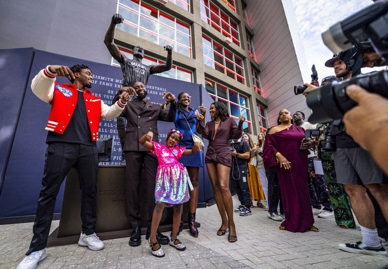 Dwyane Wade Statue Unveiled At Miami Heat Arena