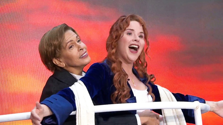 Hoda and Jenna as Jack and Rose "Titanic."