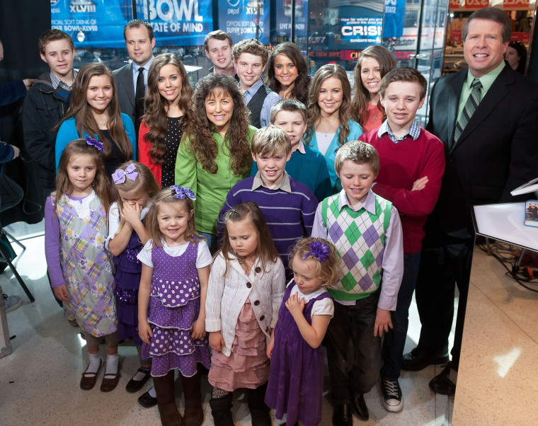 The Duggar family and Robert Wagner on March 11, 2014 in NYC.