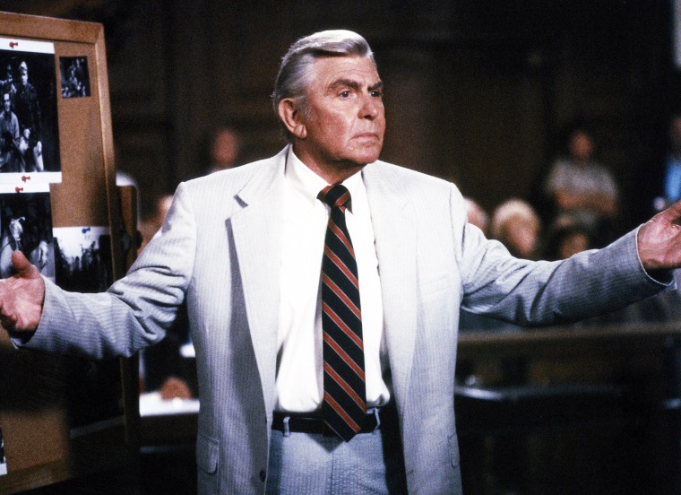 Andy Griffith as Benjamin Matlock in the original "Matlock."