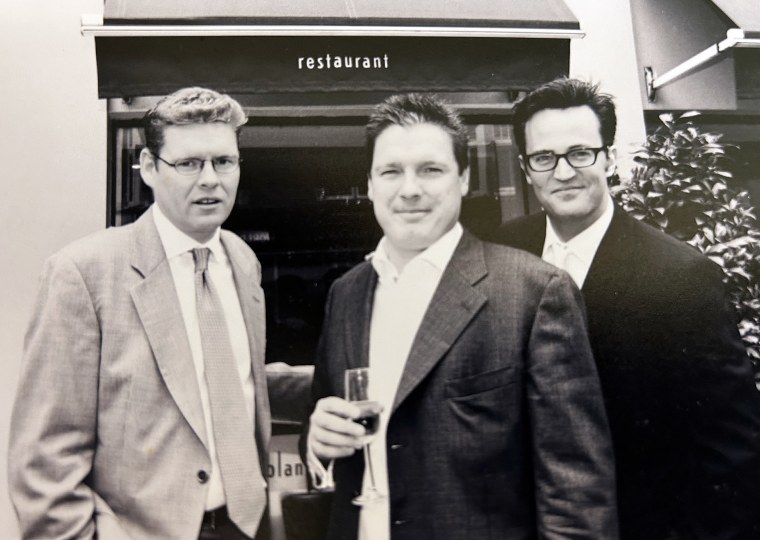 The Murray brothers with their longtime friend Matthew Perry. 