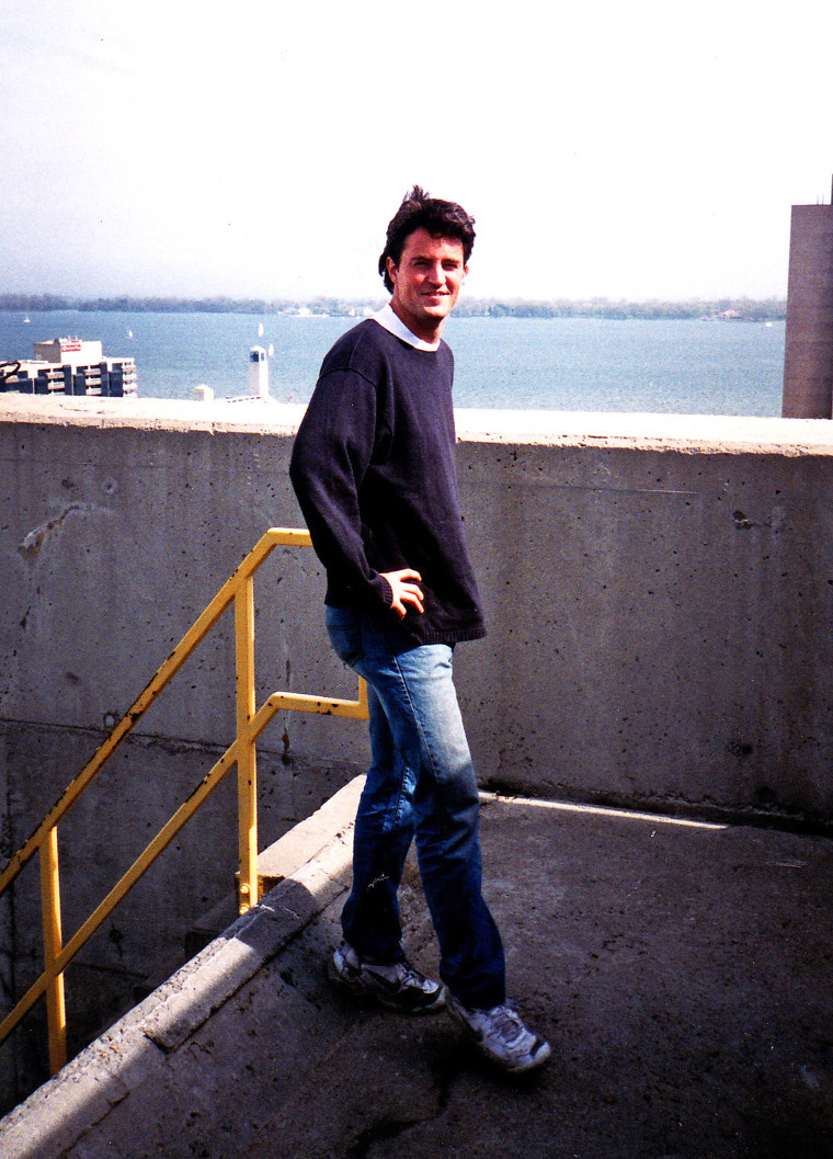 Matthew Perry, beloved by his character Chandler Bing, pictured in his "Friends" era.