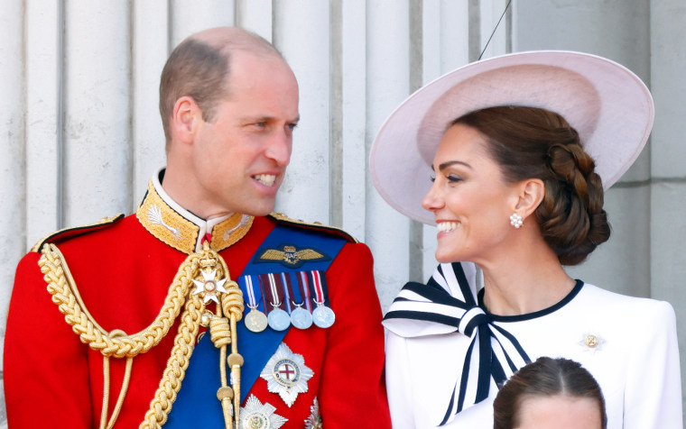 Prince William and Kate Middleton at Trooping The Colour 2024.