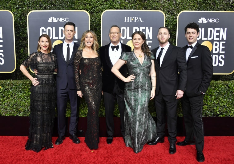 Samantha Bryant, Colin Hanks, Rita Wilson, Tom Hanks, Elizabeth Anne Hanks, Chet Hanks and Truman Theodore Hanks at the 77th Annual Awards 