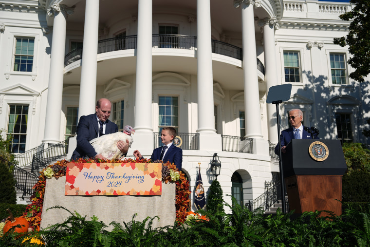 President Biden pardons two turkeys ahead of Thanksgiving holiday