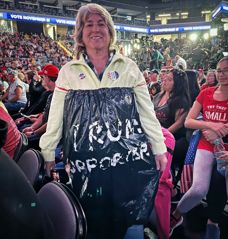 Trump supporter wearing a safety vest