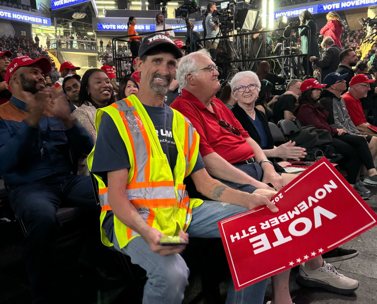 Trump supporter wearing a safety vest