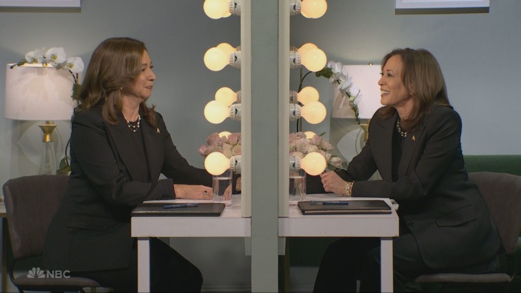 Vice President Kamala Harris appears "Saturday Night Live" on November 2, 2024, with Maya Rudolph as Harris.