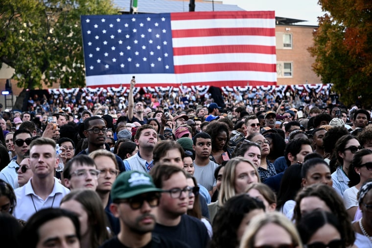 Supporters of Harris turned out to hear her concession speech at Howard University on Wednesday.