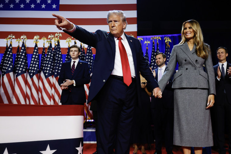 Republican presidential candidate Donald Trump hosts an election night rally in West Palm Beach