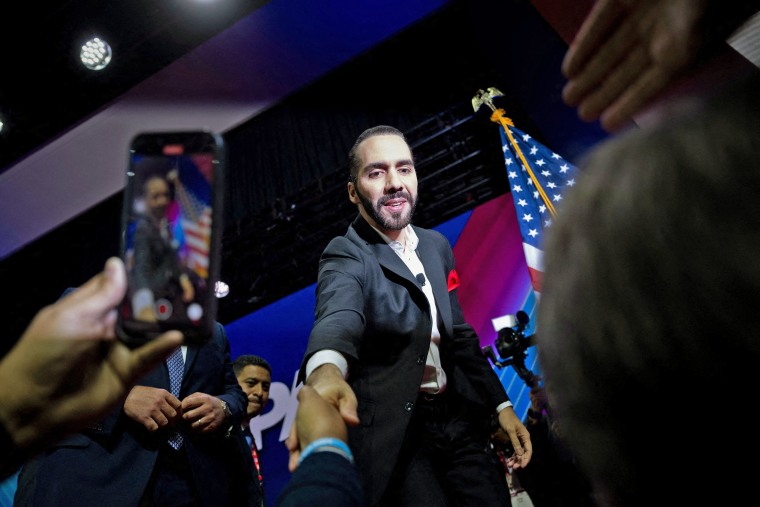 Nayib Bukele, the president of El Salvador, at CPAC