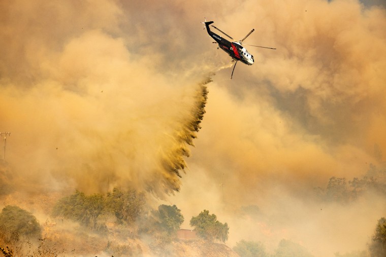  firefighting helicopter makes drop camarillo california