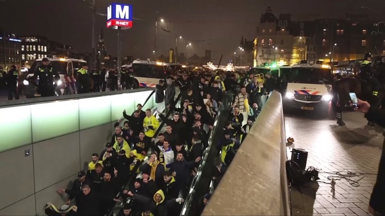 La polizia scorta i tifosi del Maccabi Tel Aviv