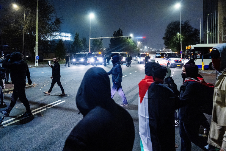 Una manifestación pro palestina en Amsterdam