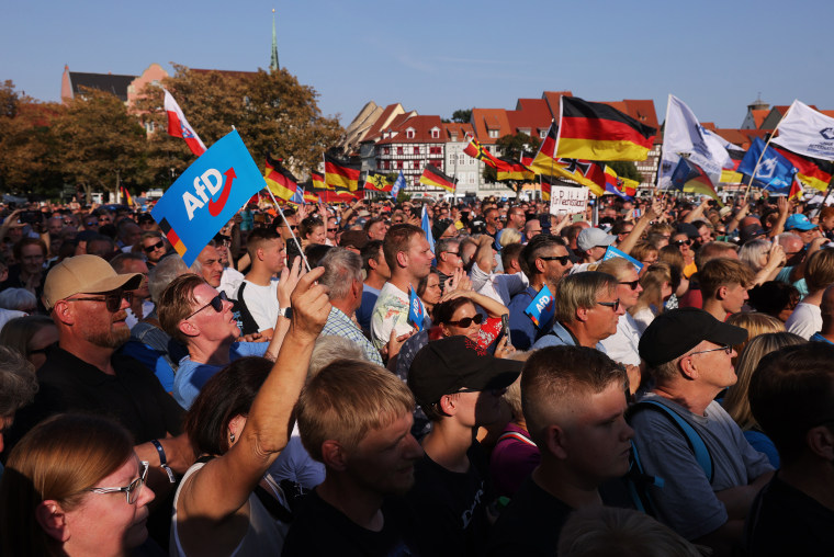 Alternative for Germany (AfD) Campaigns In Erfurt Day Before State Elections