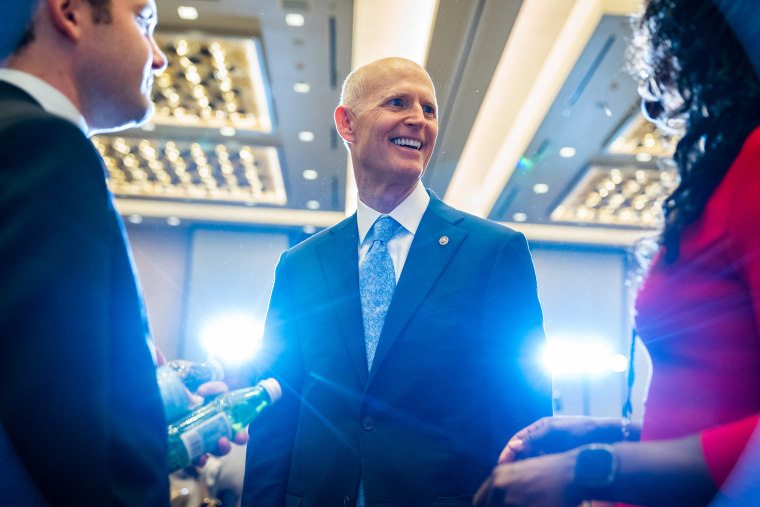 Sen. Rick Scott, R-Fla., attends the America First Policy Institute's 2022 America First Agenda Summit.