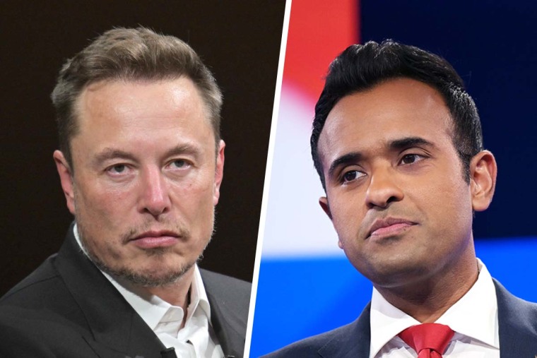 Elon Musk, politician Vivek Ramaswamy 