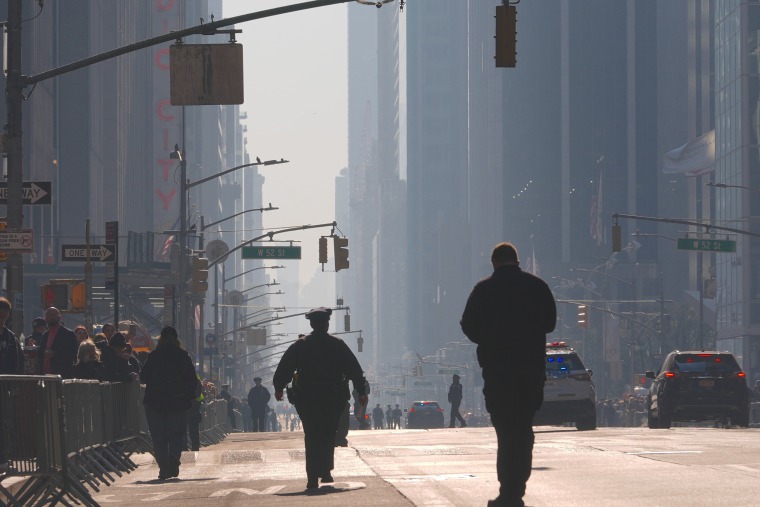 New York City officials issued an air quality alert on Saturday