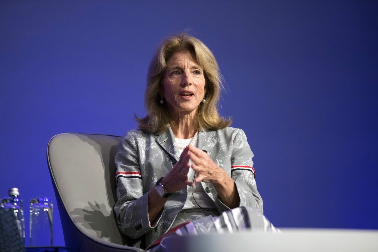 US Ambassador to Australia Caroline Kennedy speaks in Sydney on March 7, 2023. 