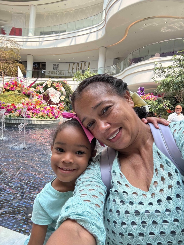 Retired nurse Oceanna Fair and her granddaughter.