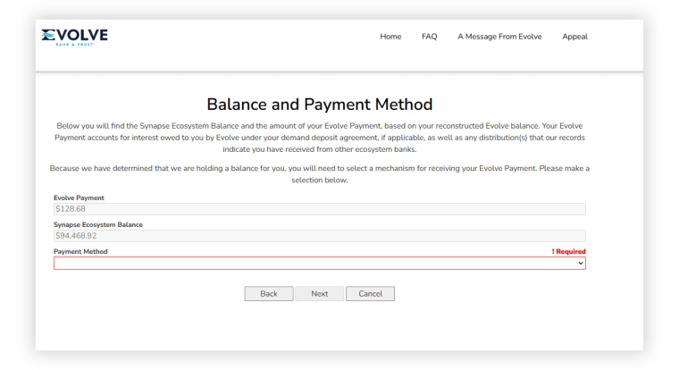 Zach Jacobs decidió tomar medidas después de iniciar sesión en el sitio web de Evolve el 4 de noviembre y descubrir que solo había recibido $128,68 de su depósito de $94.468,92.