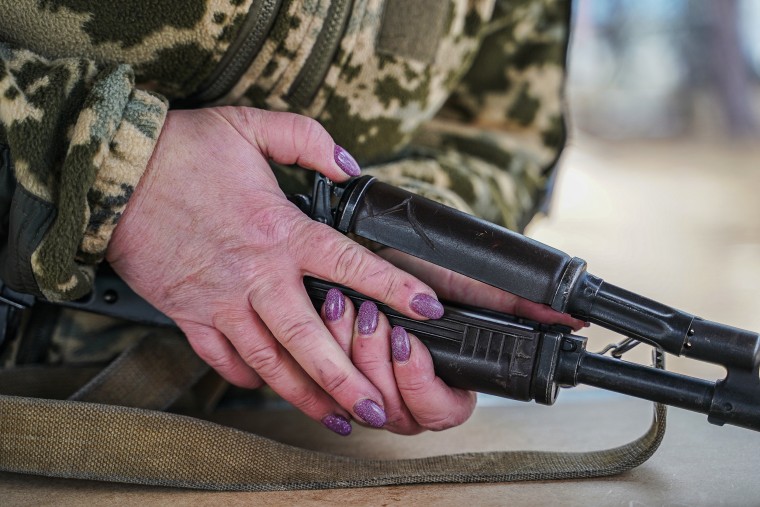 Female Mobile Group Of The Ukrainian Air Defense Forces In The Kyiv Oblast