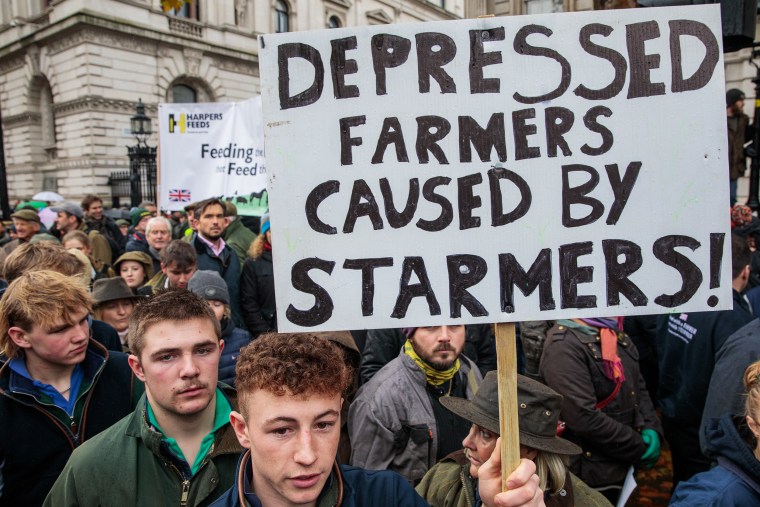 Farmers Protest Against Agricultural Inheritance Tax Changes London