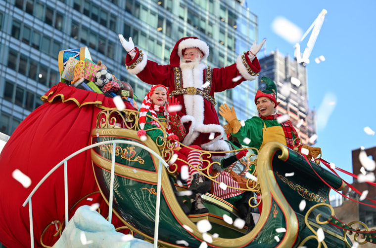 Santa Claus attends the Macy's Thanksgiving Day Parade in 2023.