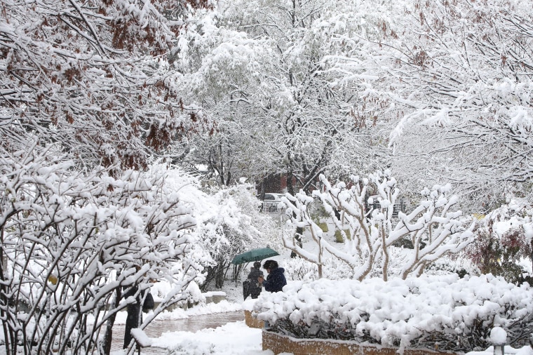 Heavy snowstorm brings chaos and cheer because it blankets South Korea