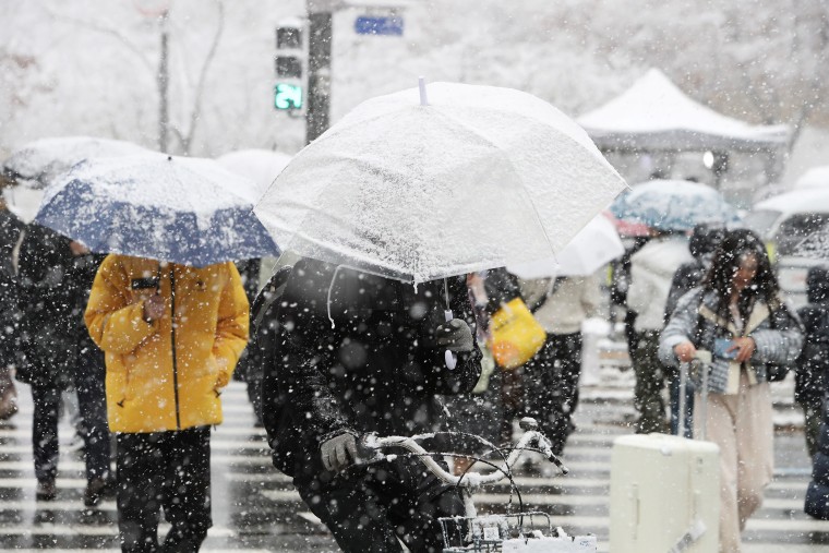 According to the state weather agency, more than 16 centimeters of snow blanketed capital city Seoul on Wednesday, marking the biggest snowfall in November since modern weather observations began in 1907. 