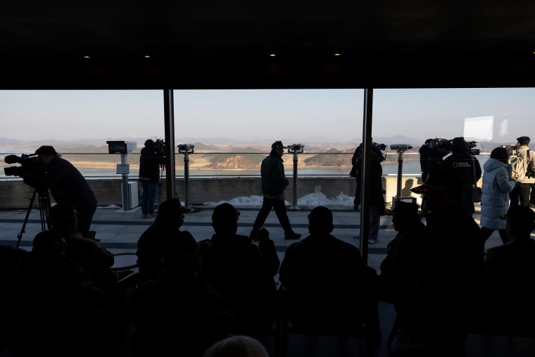 Starbucks With A View of North Korean Village