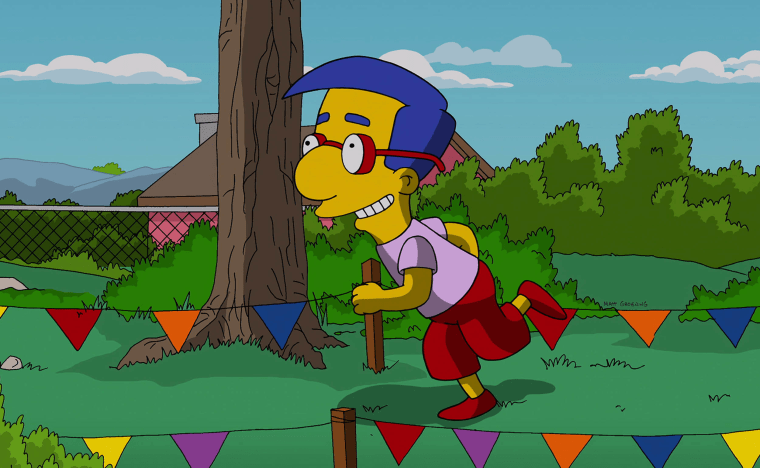 Milhouse on The Simpsons.