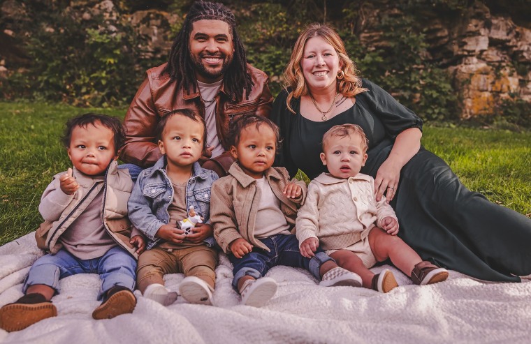 (From left) Leonardo, Legend, Lazarus, and Lennox with their parents.