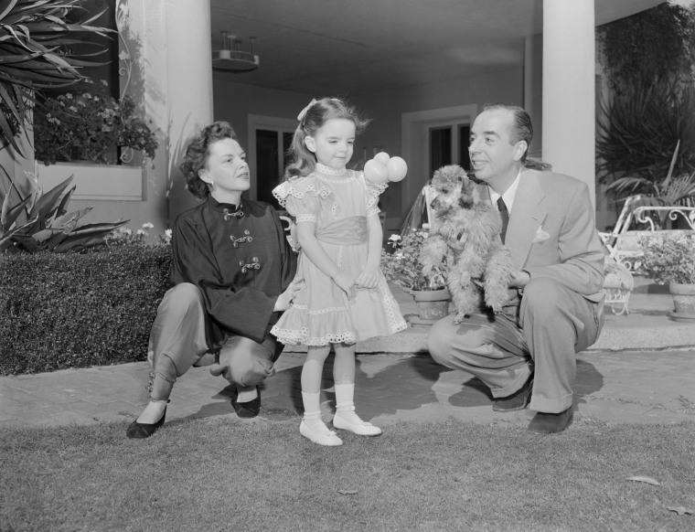 Actress and singer Judy Garland with her husband, director Vincente Minnelli, and their daughter Liza Minnelli.