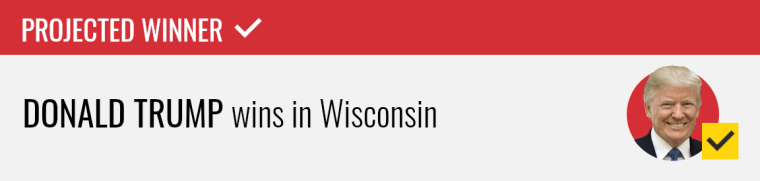 Donald Trump wins in Wisconsin, NBC News projects