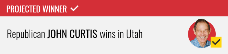 Top Stories Tamfitronics Republican John Curtis wins U.S. Senate race in Utah, NBC News projects